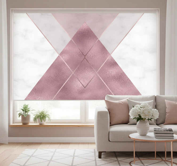 Hallway blind in pink and grey marble - TenStickers