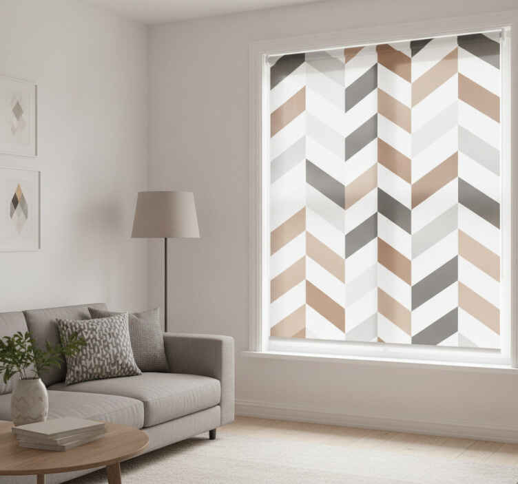 Hallway blind colorful blocks geometric - TenStickers