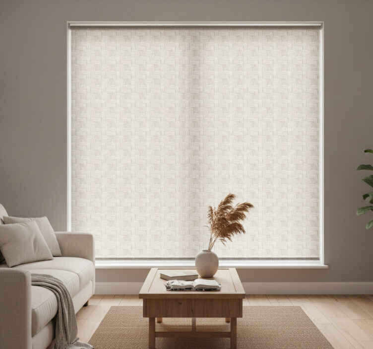 Gray handmade wicker effect hallway blind - TenStickers