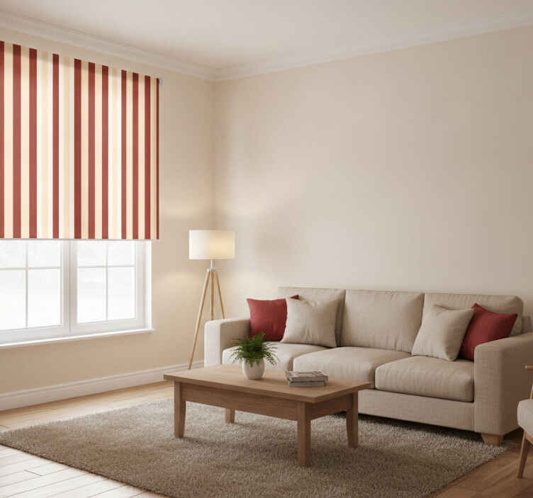 Hallway blind in red and beige tones - TenStickers