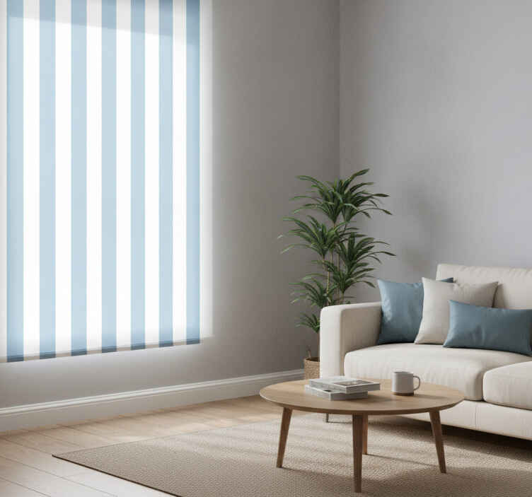 Hallway blind in nordic blue and white - TenStickers