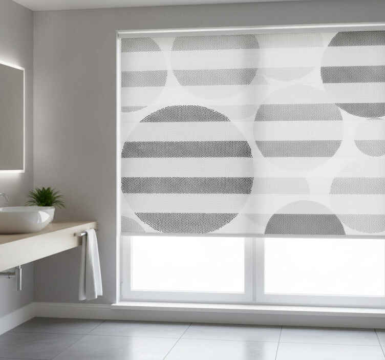 Cortina roller baño círculo de luz - TenVinilo