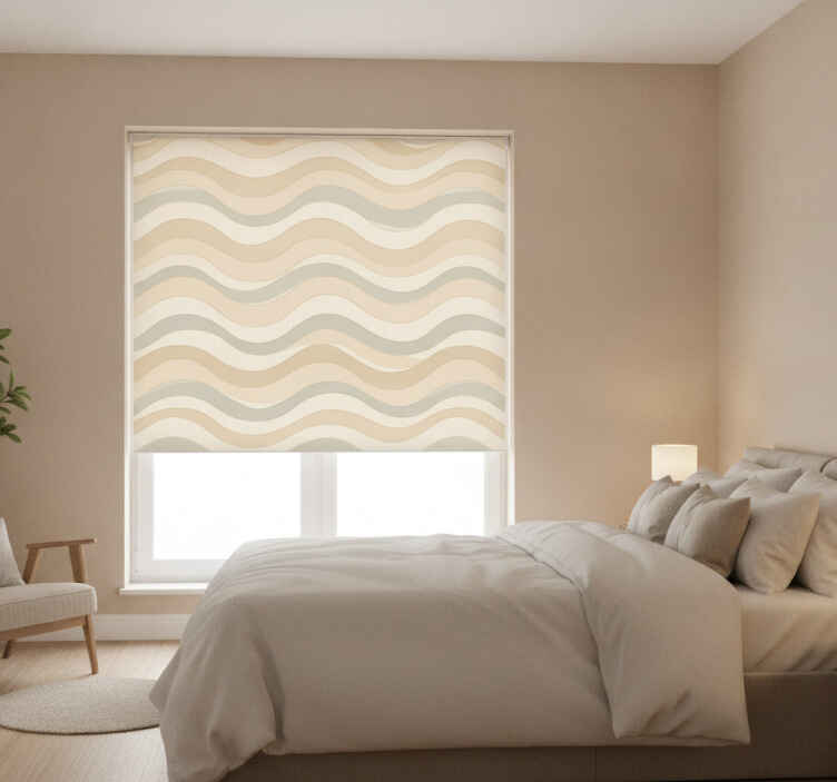 Cortina roller habitación matrimonio 150 cm ondas suaves - TenVinilo