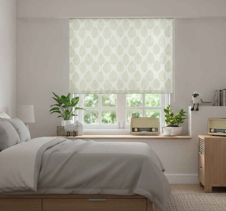 Cortina roller habitación matrimonio ancho 180 hoja árbol - TenVinilo