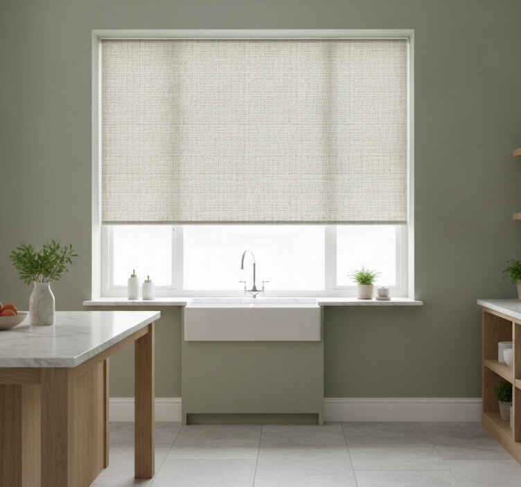 Blind kitchen width 220 woven fabric - TenStickers