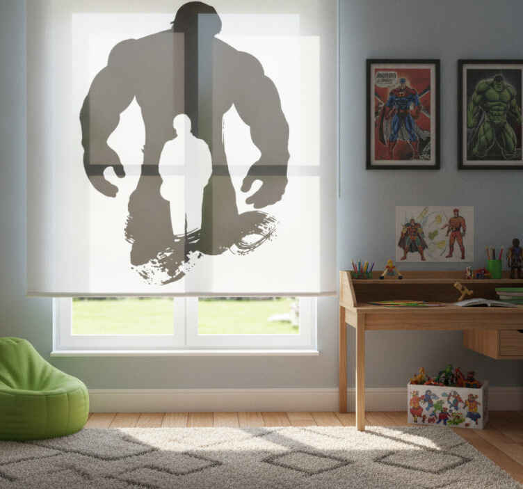 Superhero roller blind decorative vinyl silhouette - TenStickers