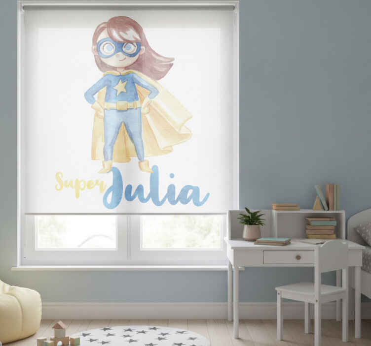 Superhero roller blind for a personalized girl - TenStickers