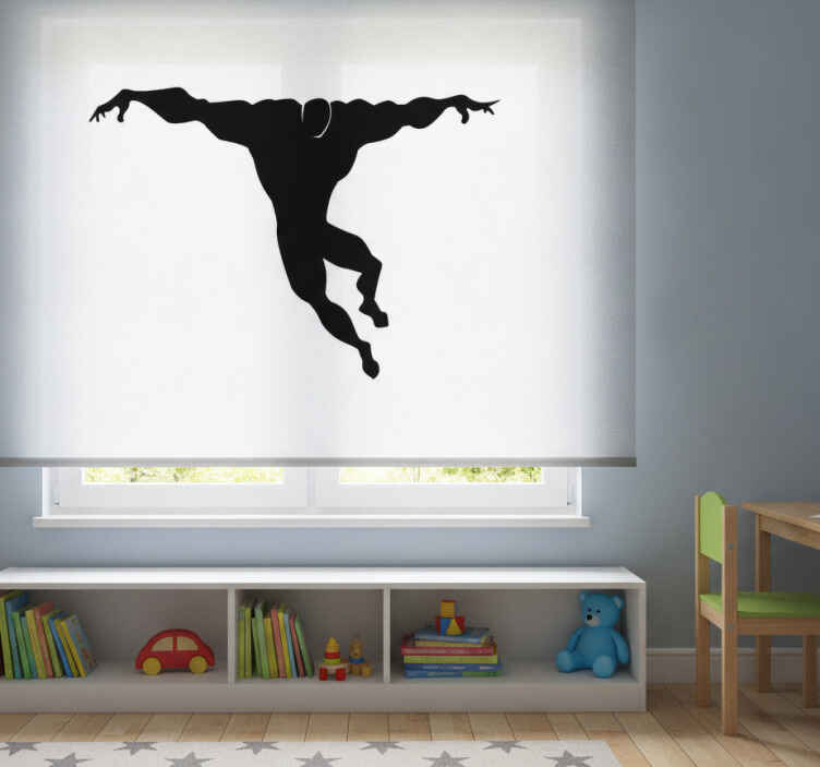 Store enrouleur super-héro enfant sautant - TenStickers