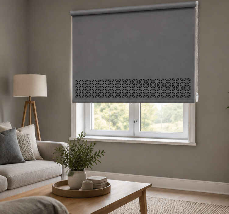 Blind grey stripe border pattern - TenStickers