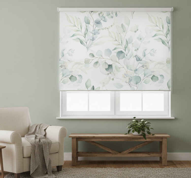 Balcony blind eucalyptus green design - TenStickers