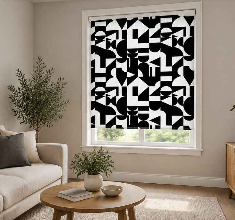 Raambekleding badkamer geometrisch tegelmodern patroon - TenStickers