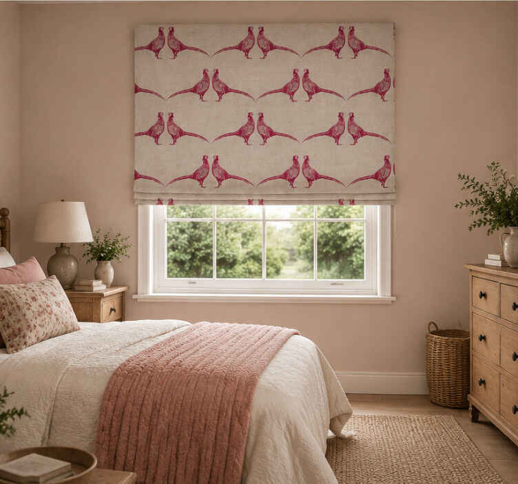 Blind pink barneby gates pheasant pattern - TenStickers