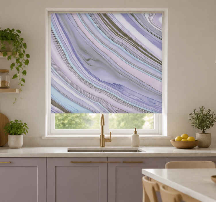 Rollo fenster lila mit achatmalerei muster - TenStickers