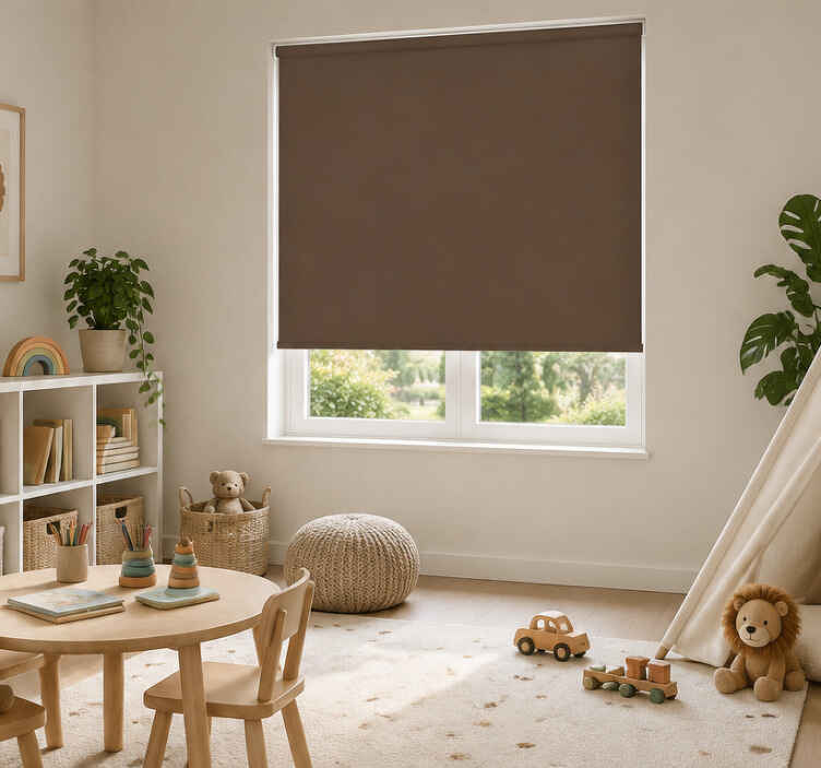 Brown blind simply blackout - TenStickers