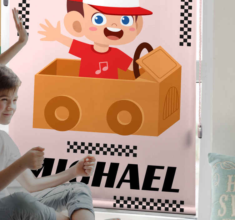 Kid driver Custom printed window shade - TenStickers