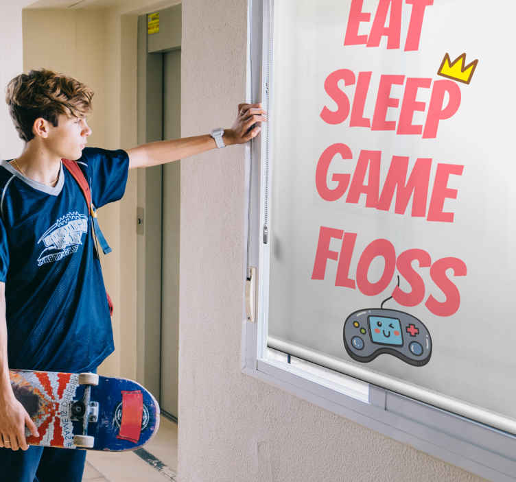 Oyuncu yaşam tarzı motifi geek desenli stor perde - TenStickers
