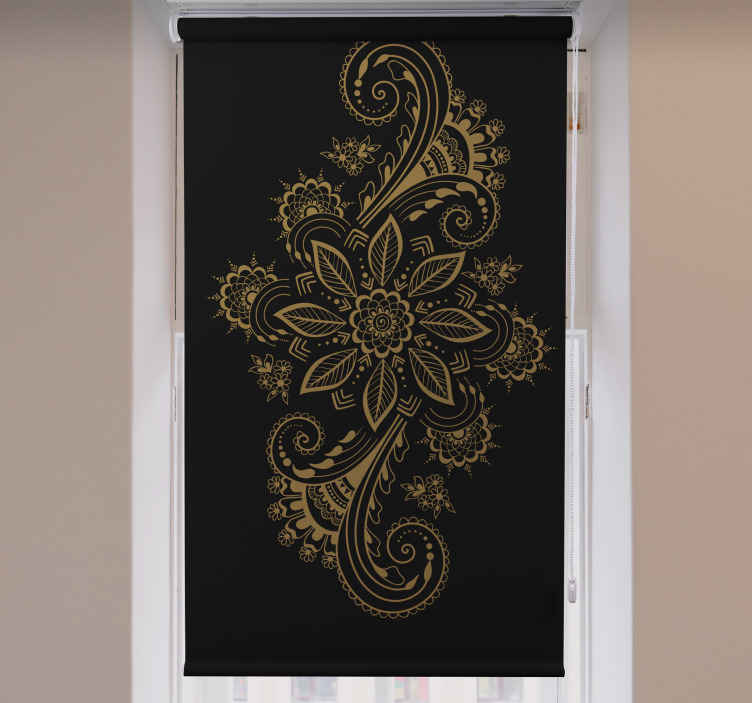 Kuva mehndi ornamentti olohuone rullaverhot - Tenstickers