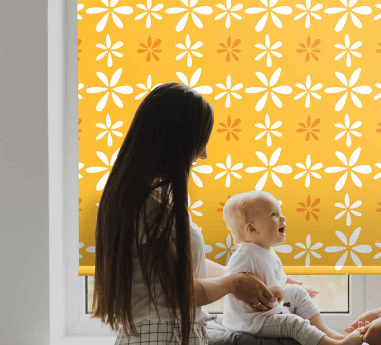 Mali bijeli cvjetovi dječja roleta - TenStickers