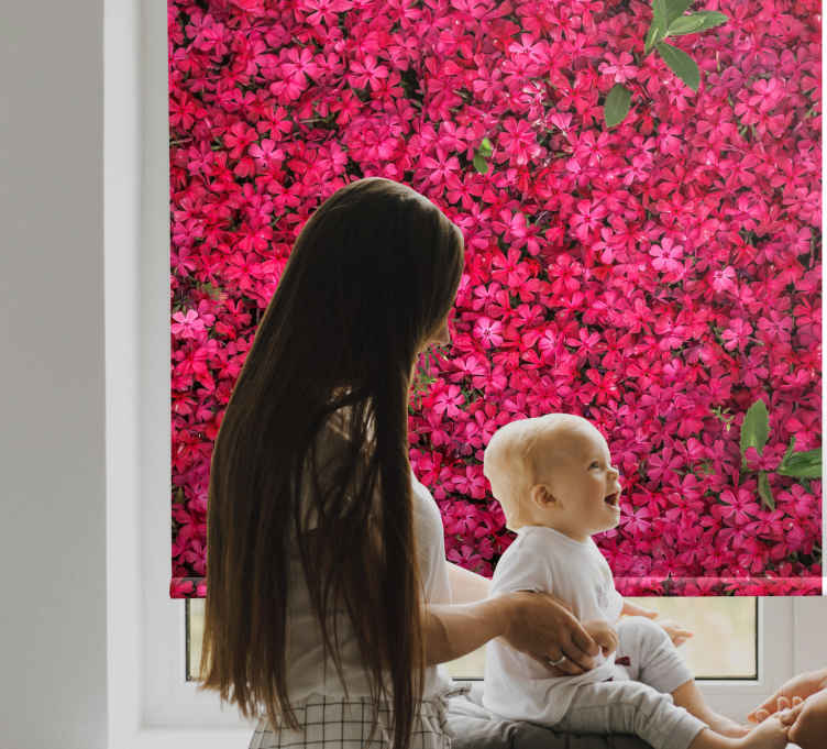 Vibrant Abundance flower roller blind - TenStickers