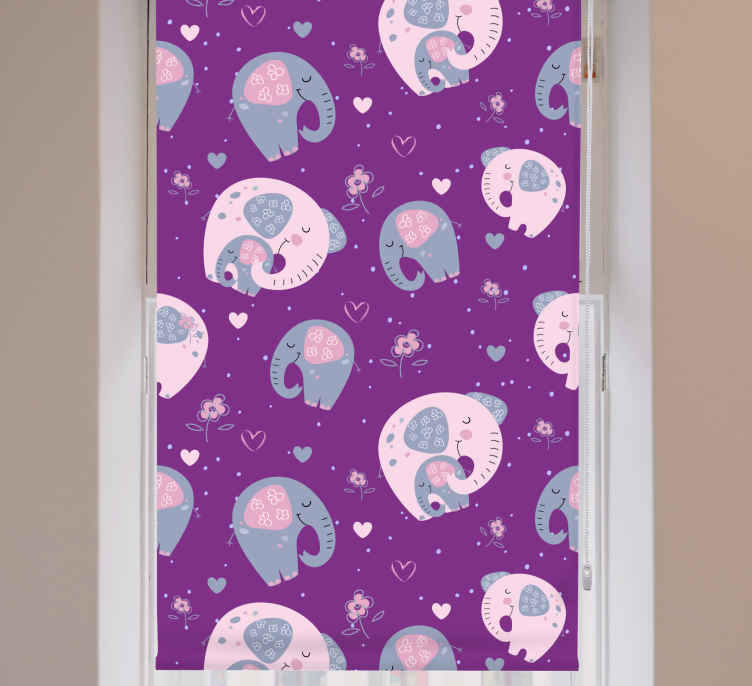 Cute Elephant Pattern animal blind - TenStickers