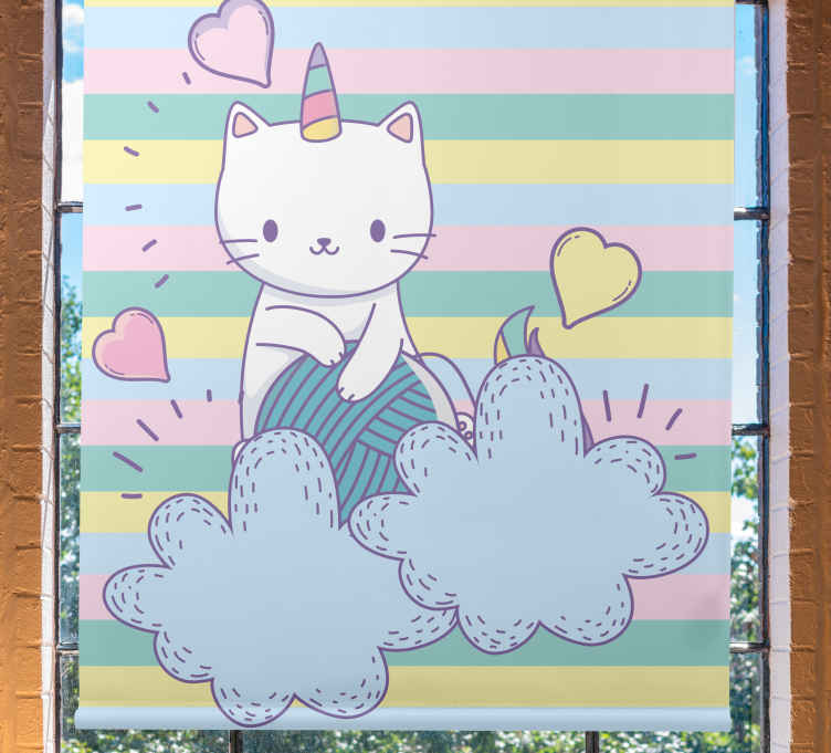 Cortinas de janela de gatos fofos para crianças, desenhos animados