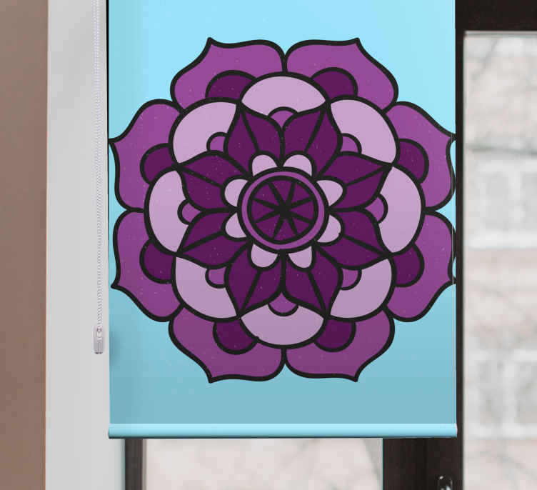 Store enrouleur fleur fleur violette complexe - TenStickers