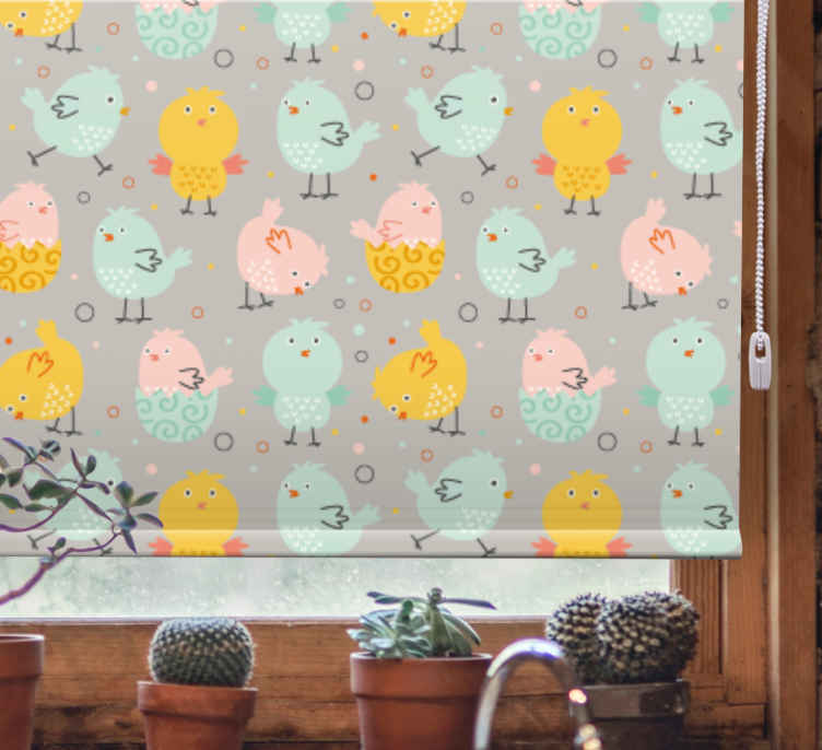 Cute chicken pastel colors Various animal blind - TenStickers
