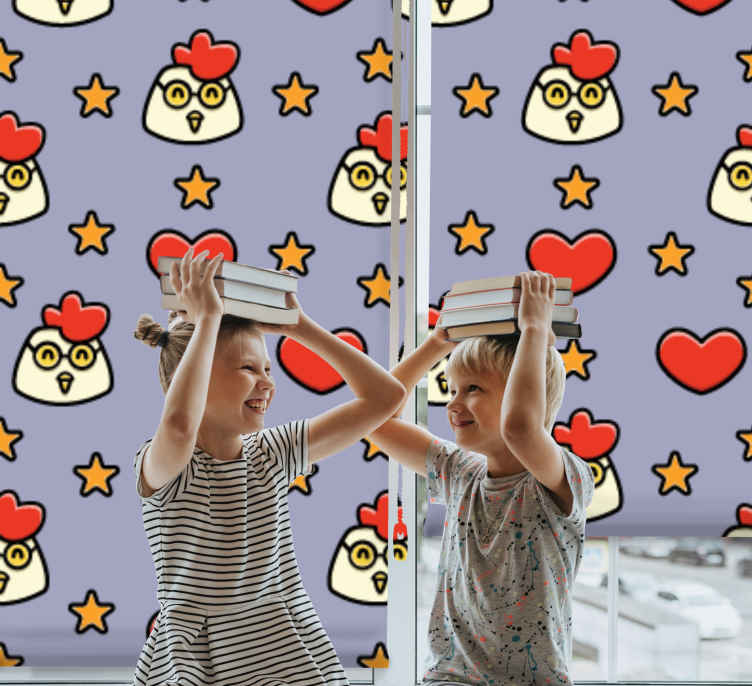 Starry chicken pattern animals blind - TenStickers