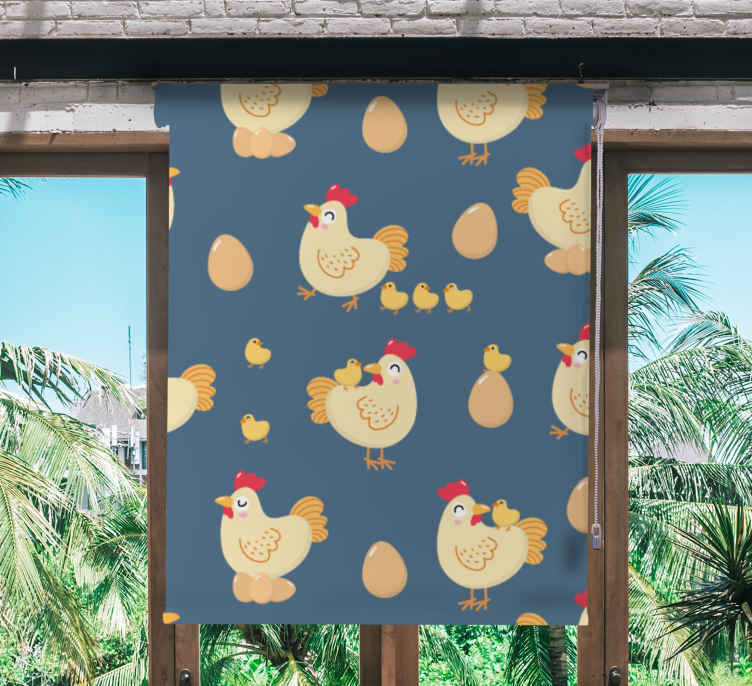 Hen and babies Various animal blind - TenStickers