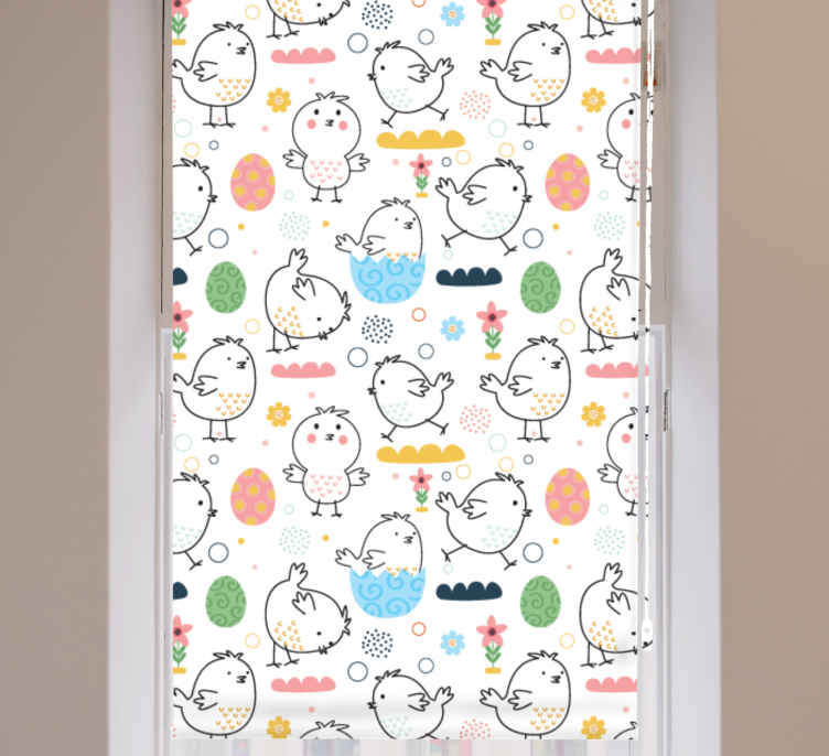 Simple baby chicks animal roller blind - TenStickers