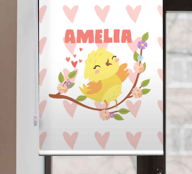 Cute Bird Design customised roller blind - TenStickers