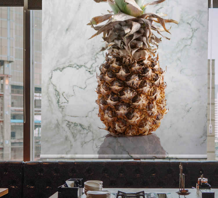 Stores avec fruits et légumes Ananas marbré gris TenStickers