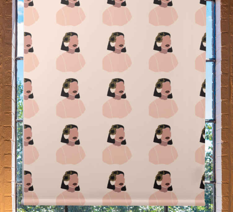 obrázková roleta štylizované ženské portréty - Tenstickers