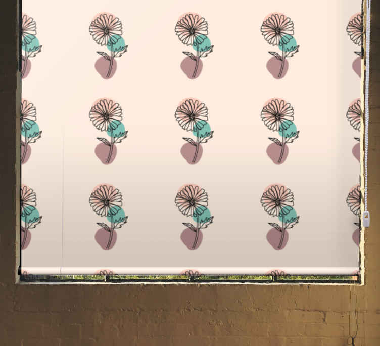 Cream tone daisy pattern Flower blind - TenStickers