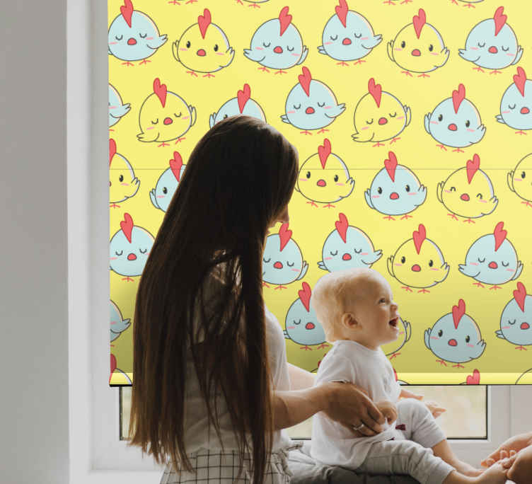 Cheerful Chick Pattern animal blind - TenStickers