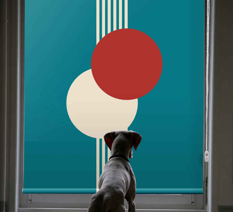 Dois círculos pintura cega arte abstrata - TenStickers