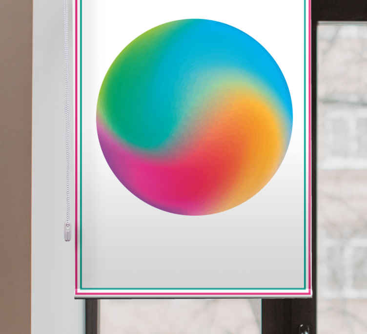 Multicolor circle abstract art Blind painting - TenStickers