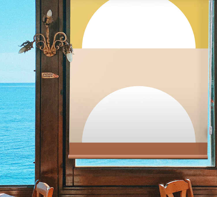 Cortina roller moderno círculos del sol naciente - TenVinilo