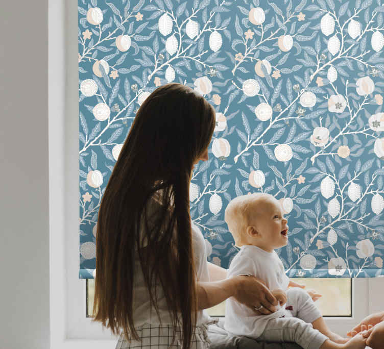 çiçekli dallar tasarımı çiçekler ve bitkiler stor perde - TenStickers
