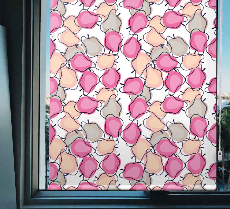 Pembe meyve ve sebze Stor perde ile desen - TenStickers