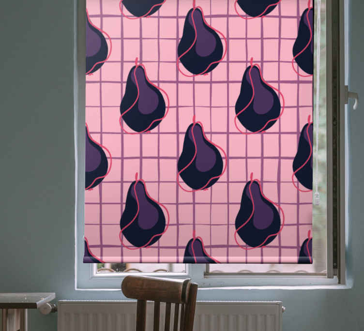 Roleta w owoce i warzywa stylizowane wzory gruszek - TenStickers