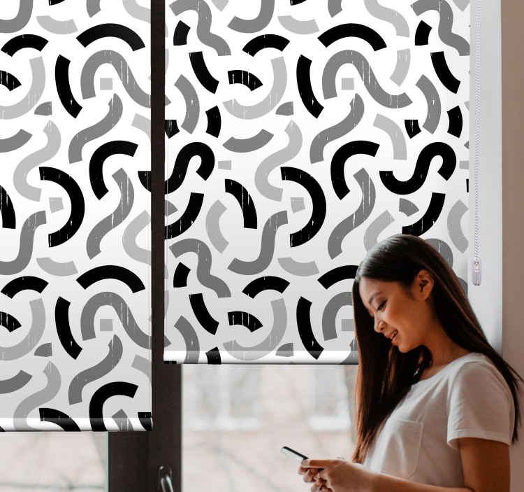 Store enrouleur textures et motifs motifs ondulés abstraits - TenStickers