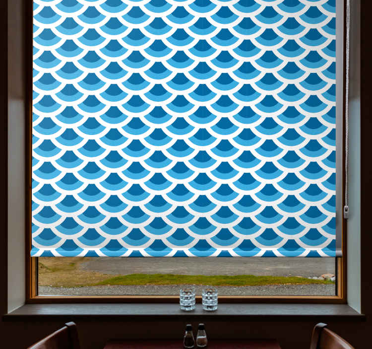 Texture and pattern roller blind ocean wave design - TenStickers