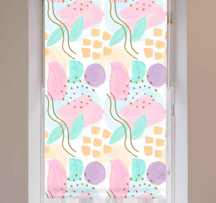 Rulou geam modern modele florale abstracte - TenStickers