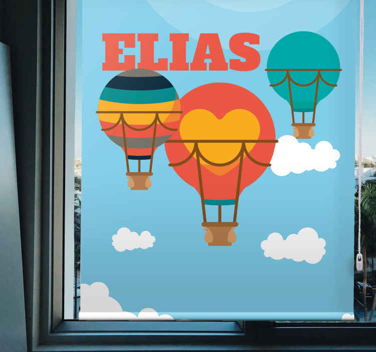 Tenda a rullo disegni Tre palloncini colorati