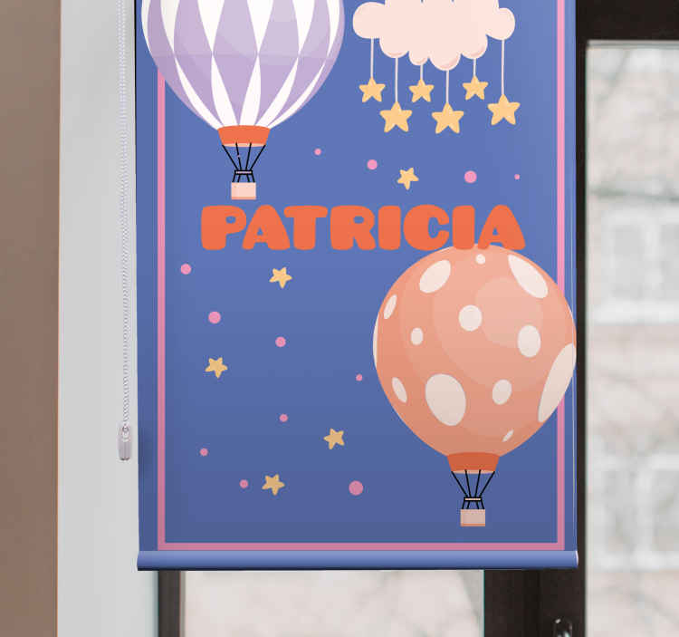 Tenda a rullo disegni Semplici palloncini con nuvole e stelle