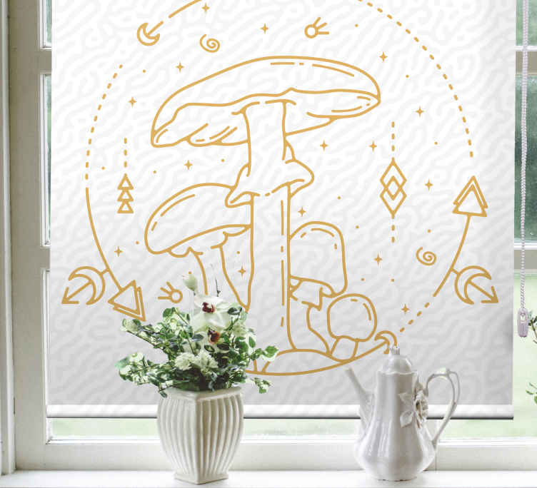 Sienet ja geometria rullaverho - Tenstickers