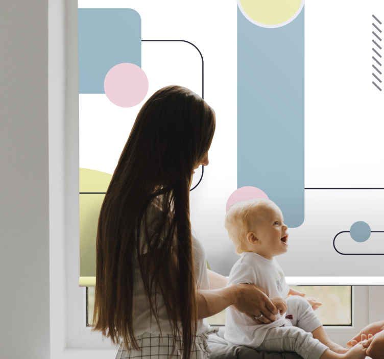 Tende a rullo stile moderno Sfondo geometrico pastello