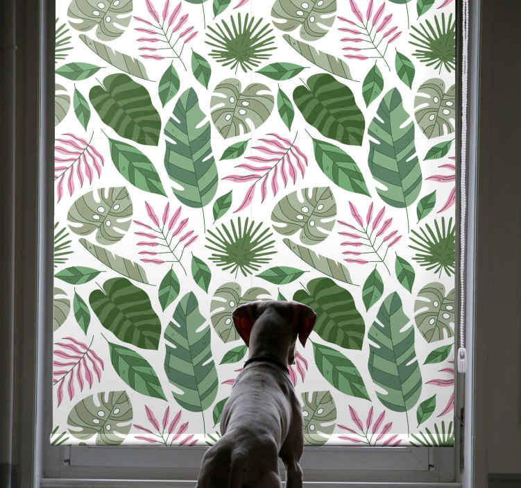 Store enrouleur salon thème de verdure tropicale - TenStickers