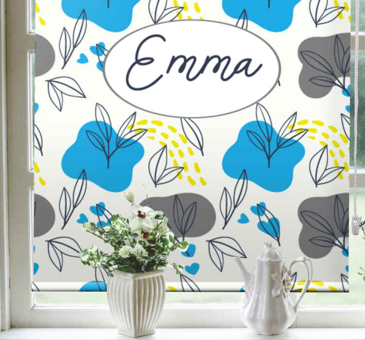 Rollo Fenster Blumen benutzerdefinierter blumenname - TenStickers